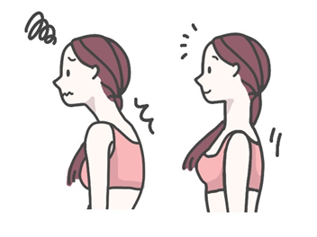 巻き肩は猫背やストレートネックを併発させる恐れも