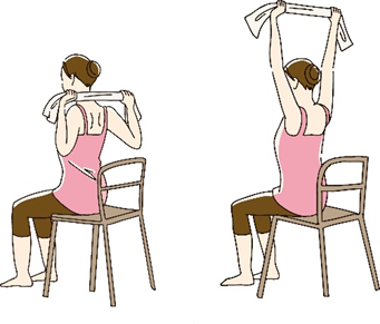 タオルを使ったストレッチ